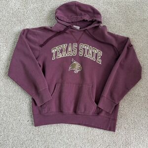 Texas State Bobcats Hoodie Sweatshirt Mens Medium Red NCAA Football TCX Apparel